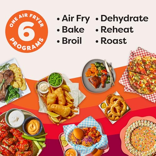 Air Fryer 4QT with 6-in-1 Functions, Stainless Steel B7840