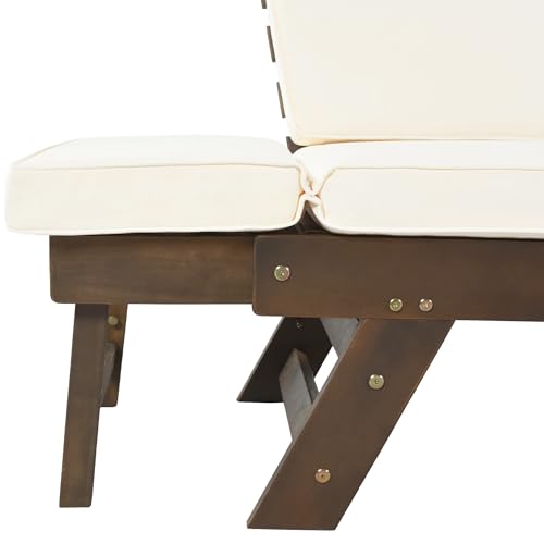 Outdoor Wooden Expandable Daybed Sofa with Cushions R572
