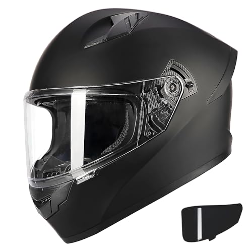 Full Face Motorcycle Helmet DOT Approved, Lightweight Motocross Helmet for Adult Men Women, Street Bike ATV Scooter Motorcycle Helmets with Visor