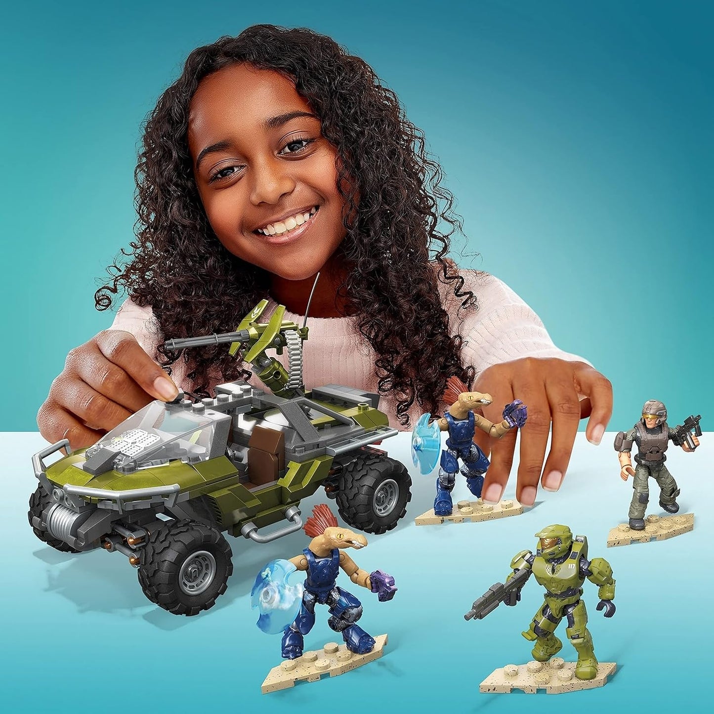 Halo Warthog Rally Vehicle Construction Set with Master Chief Figure K669