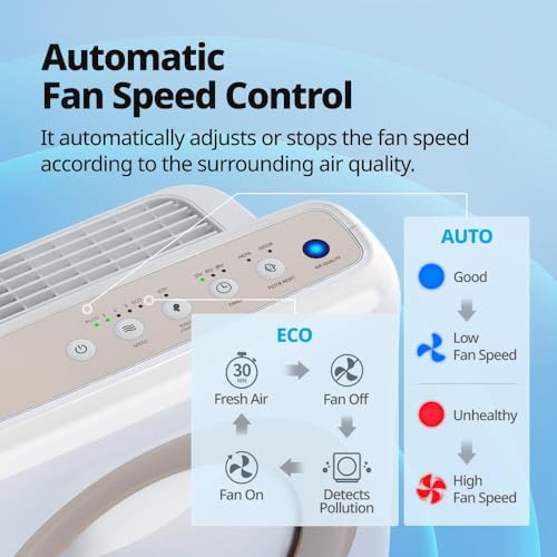 HEPA Air Purifier with Air Quality Monitoring and Auto Mode H968730