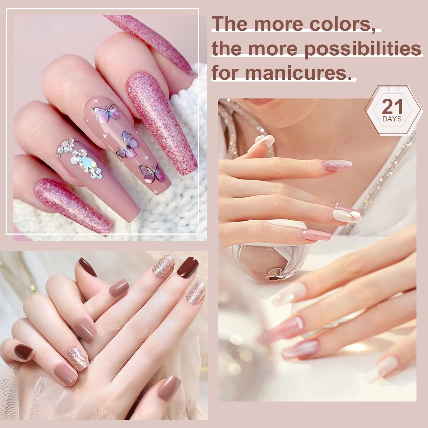 33PCS Gel Nail Polish Kit with Base and Top Coat F1763