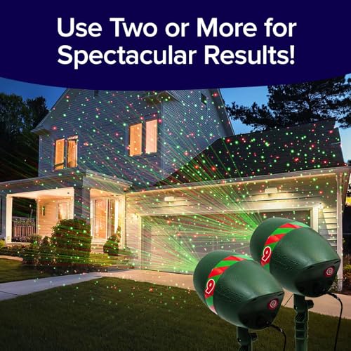 Outdoor Christmas Laser Projector with Remote, 2 Pack W145