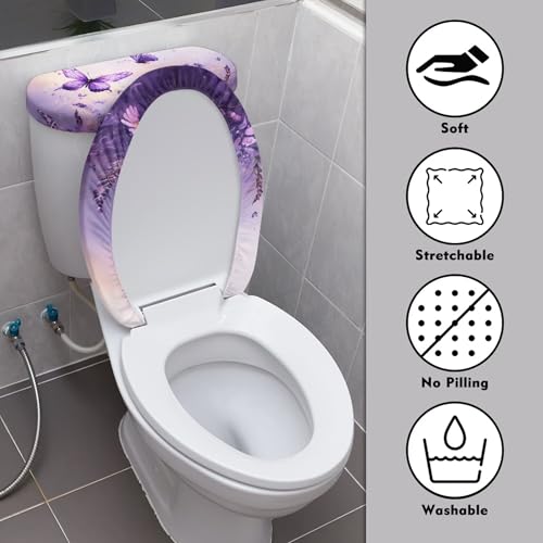Christmas Toilet Lid and Tank Cover Set for Bathroom Decor Q334993