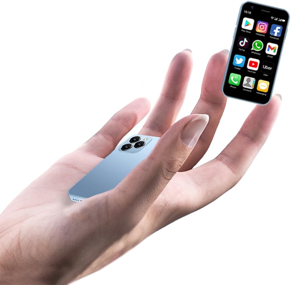 iLight Mini Smartphone 16 Pro Max World's Smallest 16Pro Android Mobile Phone 4G Super Small Little 3" Touch Screen. Global Unlocked Great for Kids Teens. 3GB RAM / 64GB ROM Tiny Pocket iPhone 16 Plus