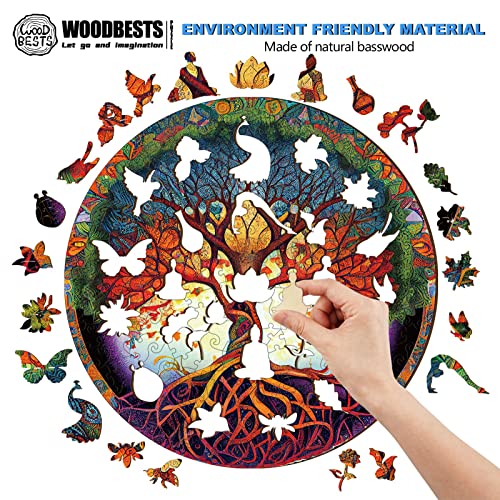 Wooden Puzzle for Adults, Yin Yang Life Tree, 190 Pieces C7623