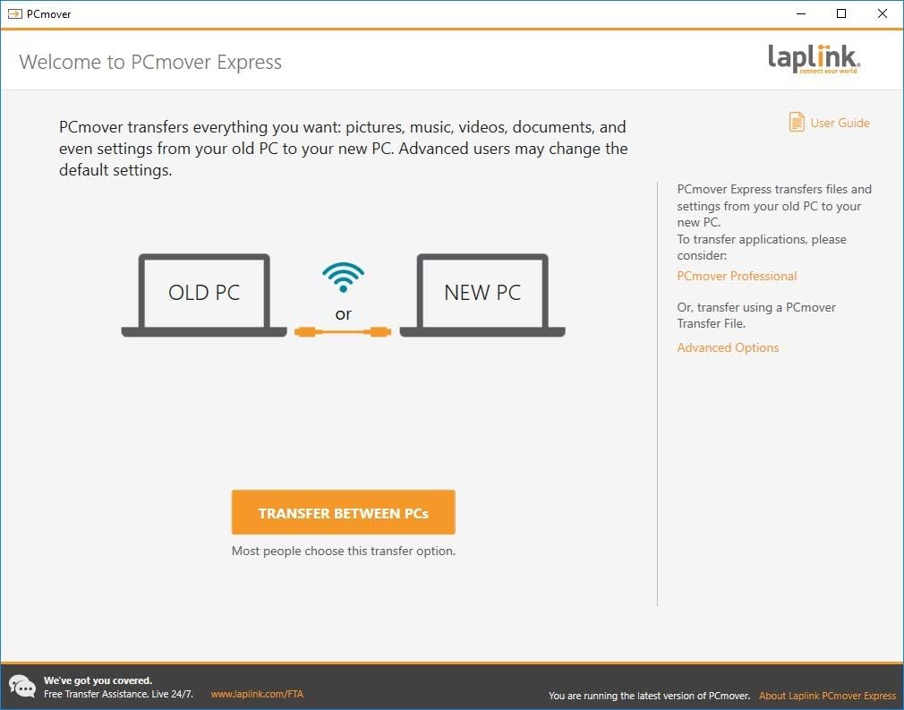 PCmover Express - Move Files and Settings to New PC Q554