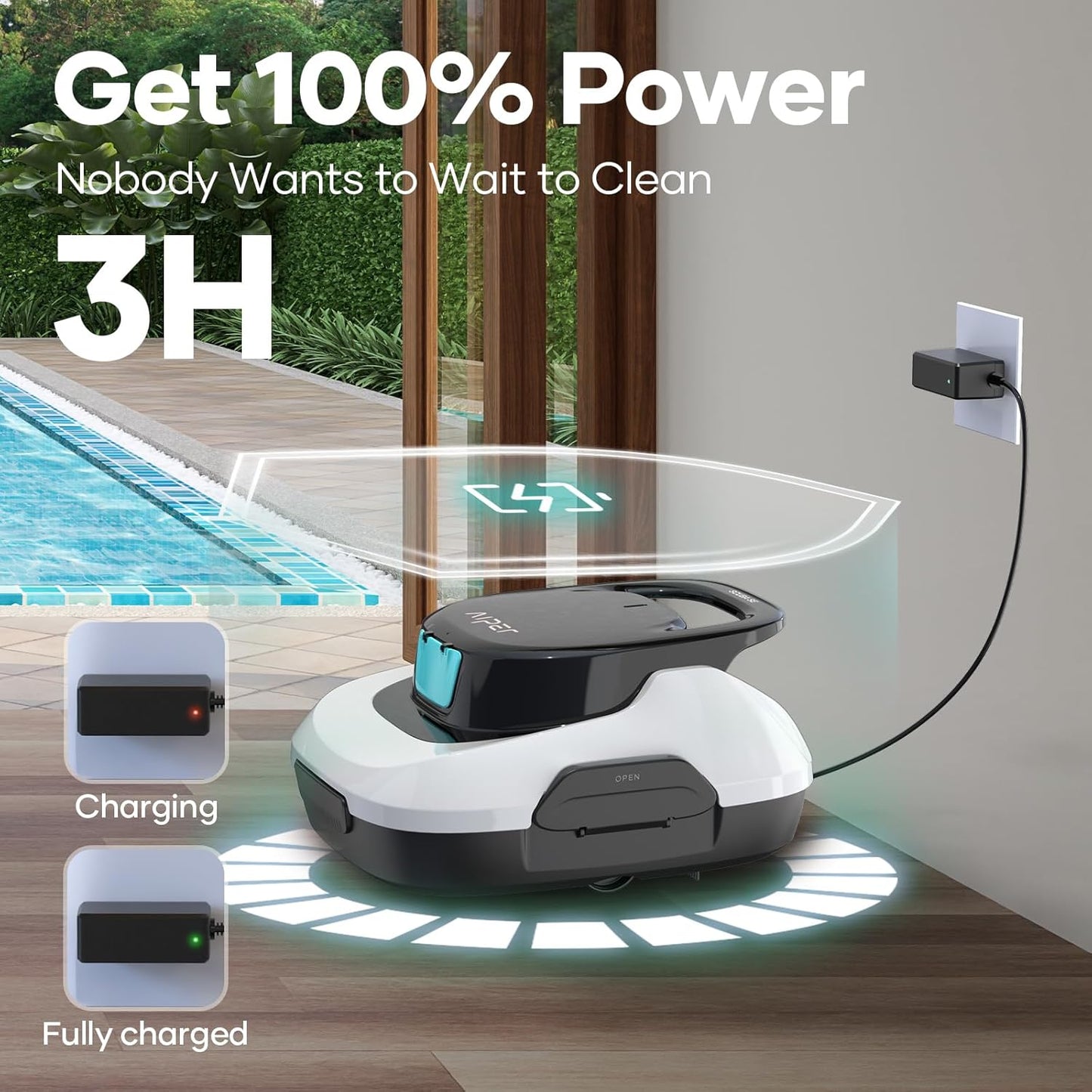Robotic Pool Cleaner with Robotic Pool Skimmer K531609