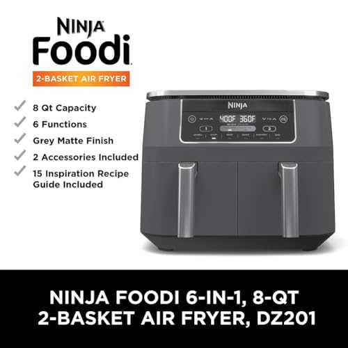 10QT 6-in-1 DualZone Air Fryer with 2 Independent Baskets X511450
