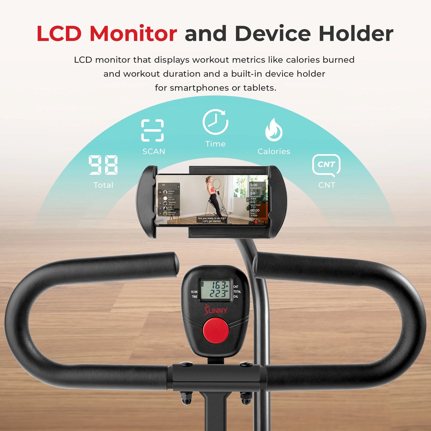 Smart Upright Row-N-Ride Exerciser with Adjustable Resistance, Foldable S743