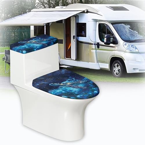 Christmas Toilet Lid and Tank Cover Set for Bathroom Decor Q334993
