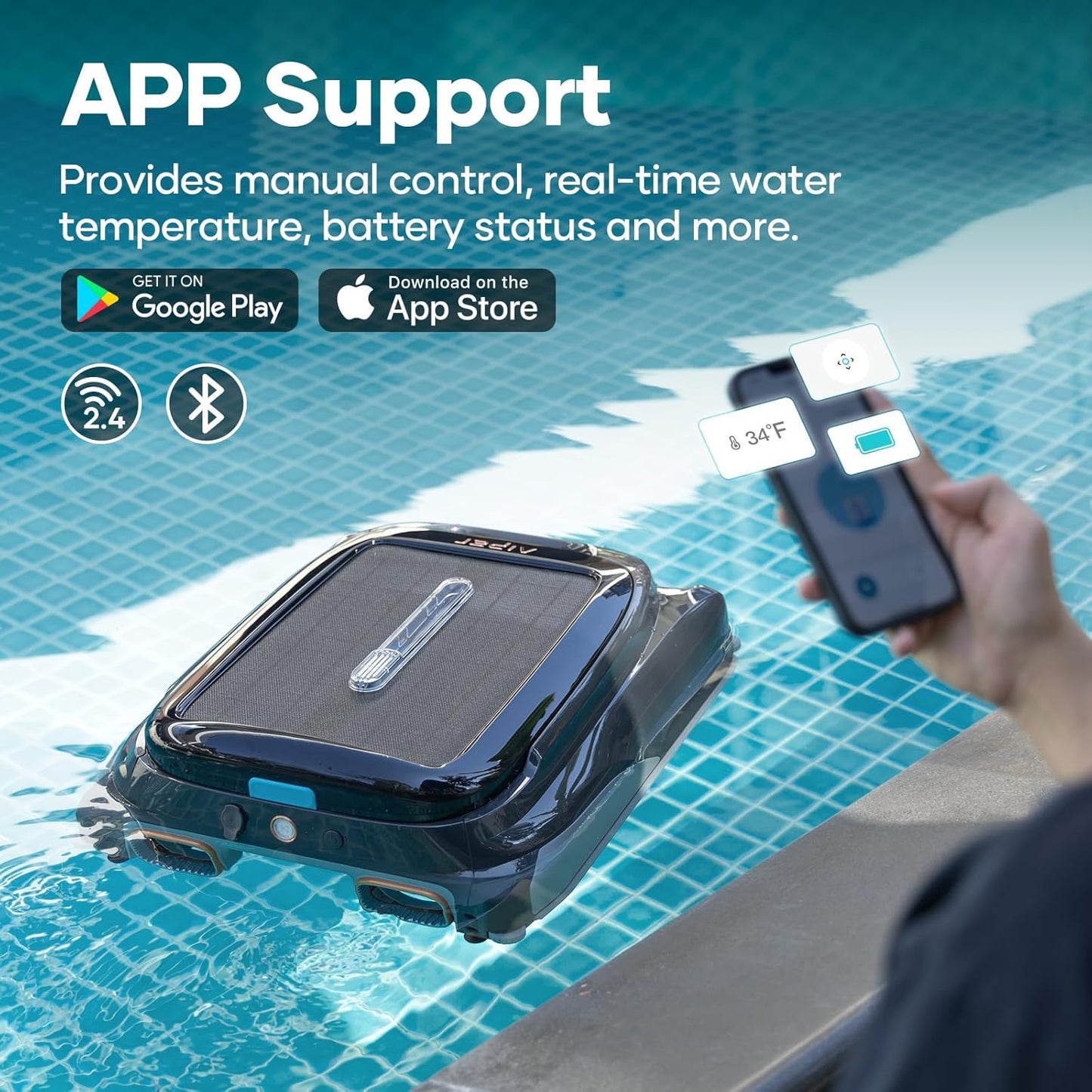 Robotic Pool Cleaner with Robotic Pool Skimmer K531609