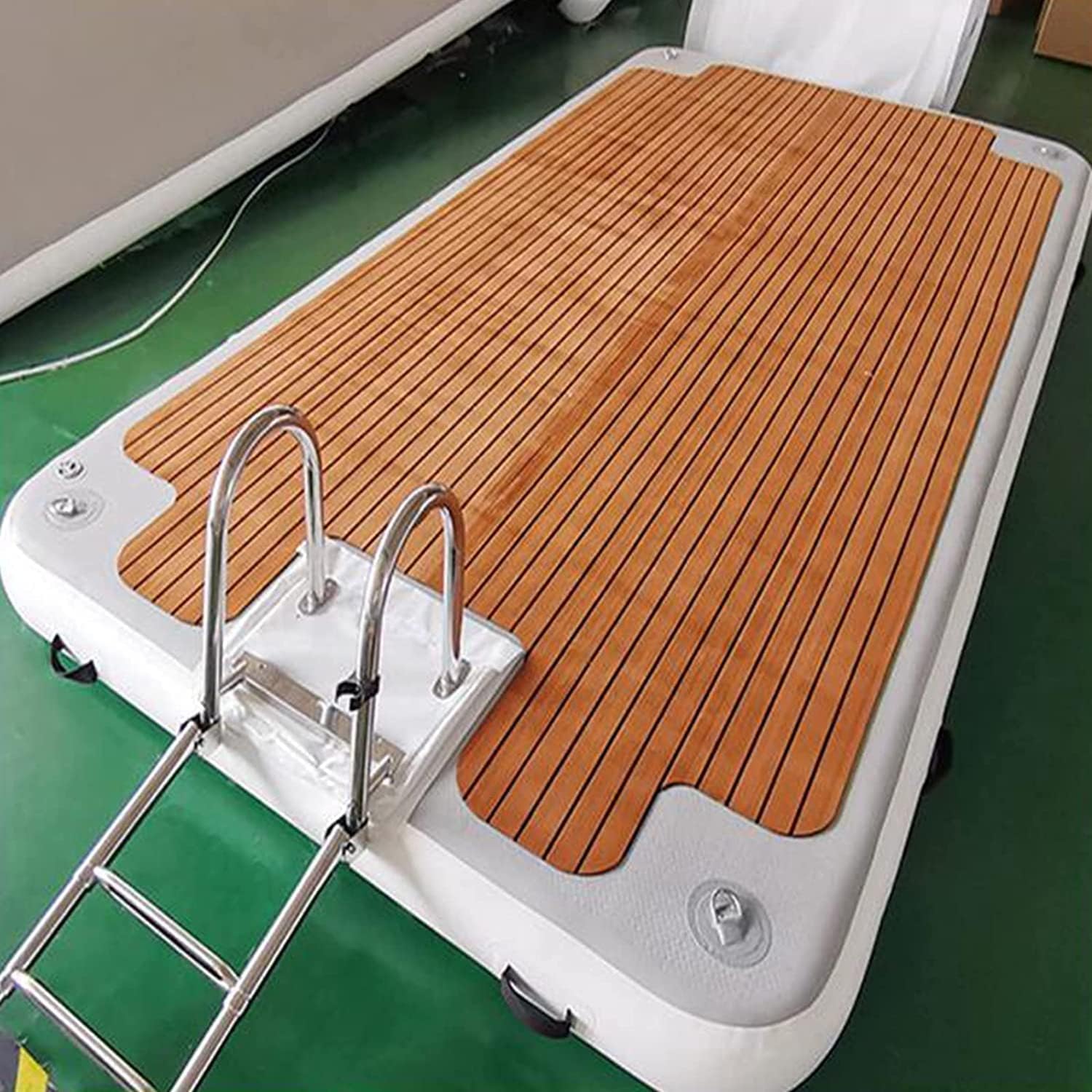 Large Floating Platform Lake Mat Water Inflatable Floating Bed Floating Island Portable Inflatable Island Dock Raft Floating Platform for Pool & Beach
