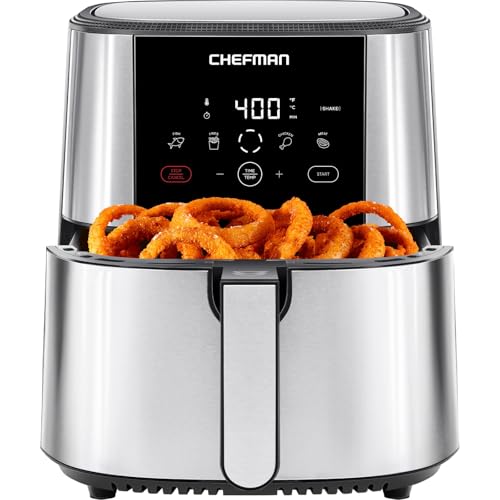 XL 8-Qt Touch Digital Air Fryer, Nonstick Dishwasher-Safe, Stainless Steel P242