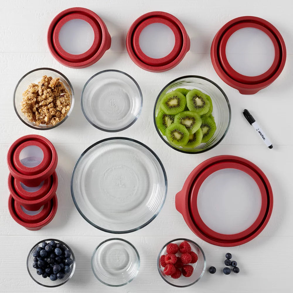 Clear Glass Food Storage Containers, 15 Piece Set U630