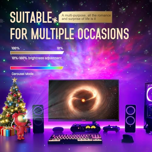 Astronaut Star Projector Night Light with Remote and Timer H43959