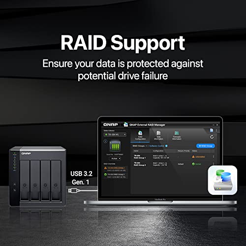 4 Bay USB Type-C Direct Attached Storage with Hardware RAID G458