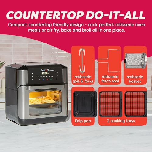10QT Air Fryer, 7-in-1 Functions with EvenCrisp Technology, Stainless Steel I2967