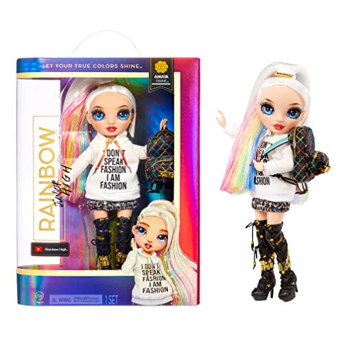 Rainbow High Jr High Series 2 Amaya Raine- 9" Rainbow Posable Fashion Doll with Designer Accessories and Open/Close Backpack. Great Toy Gift for Kids Ages 6-12 Years Old & Collectors