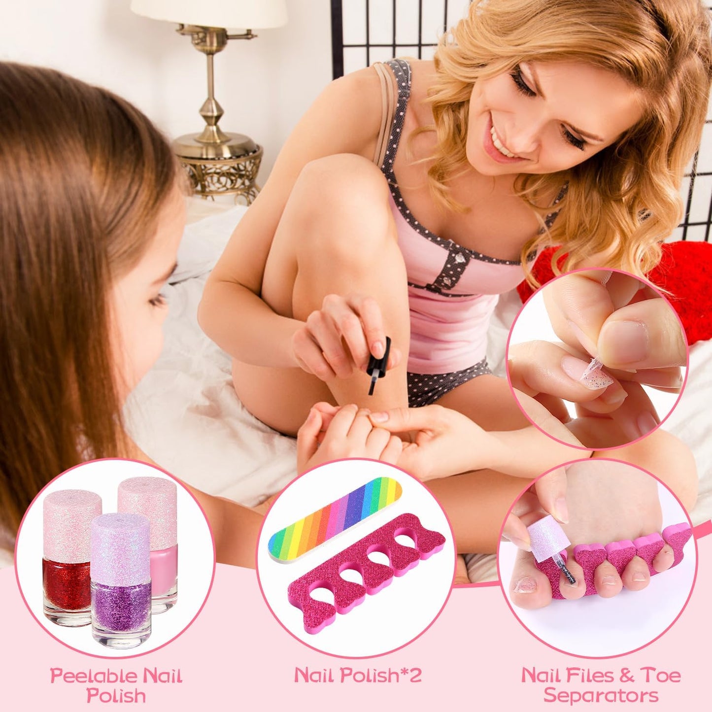 Washable Kids Makeup Kit for Girls, Non-Toxic Cosmetic Set K26633