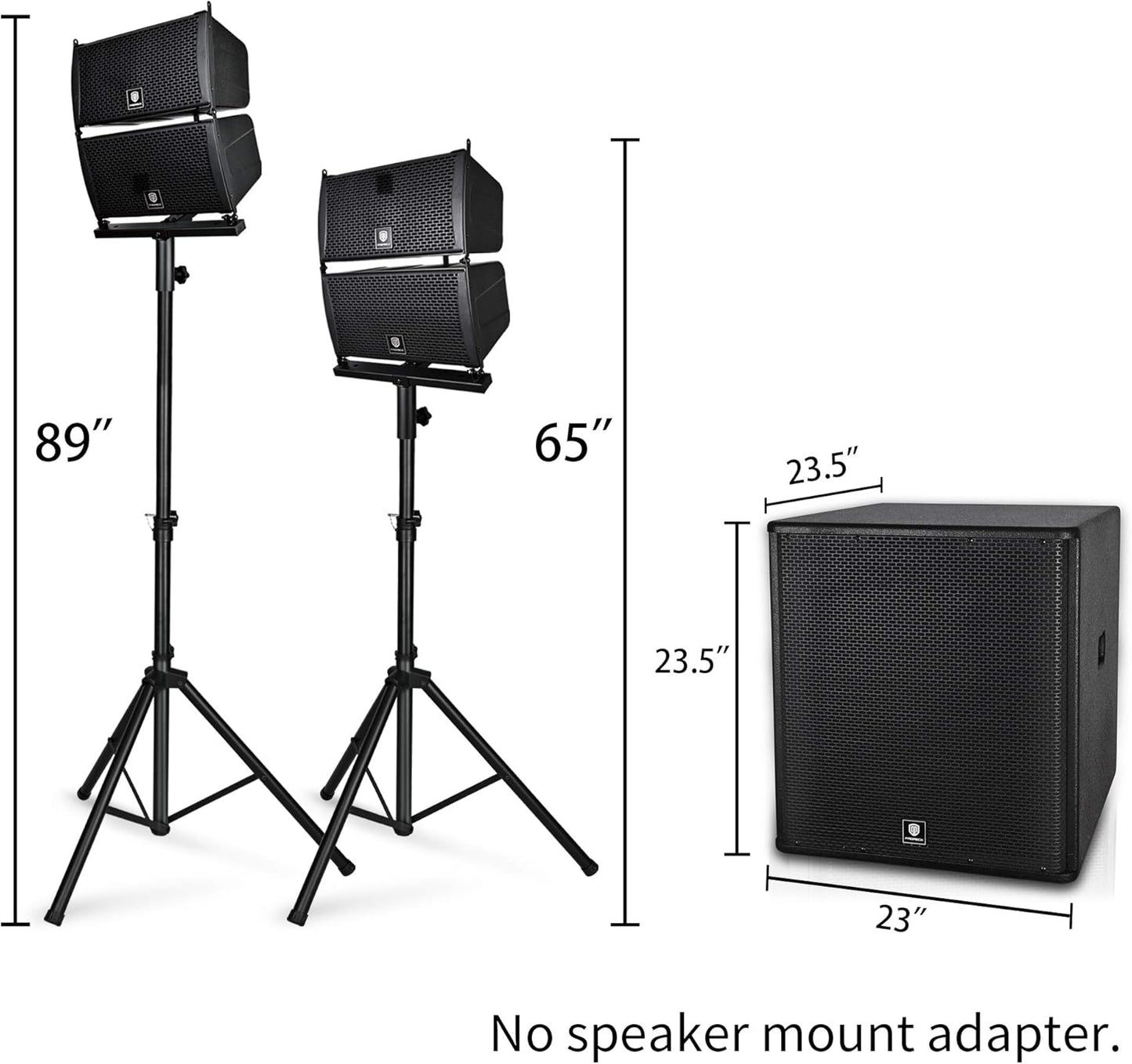 18-inch 4000W Powered PA Speaker System with Active Subwoofer, Bluetooth and USB P616