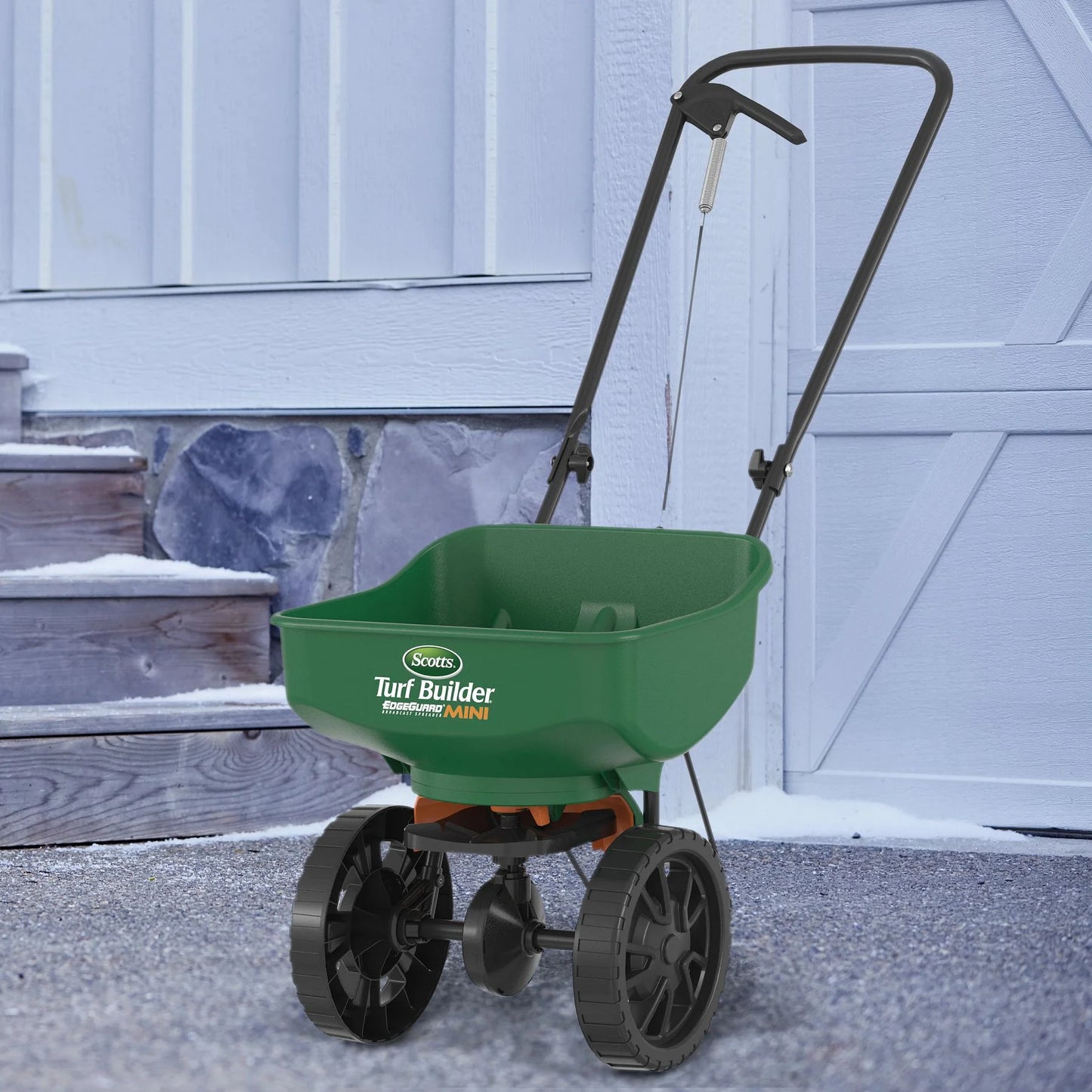 Mini Broadcast Spreader for Grass Seed, Fertilizer, Salt, Ice Melt J335