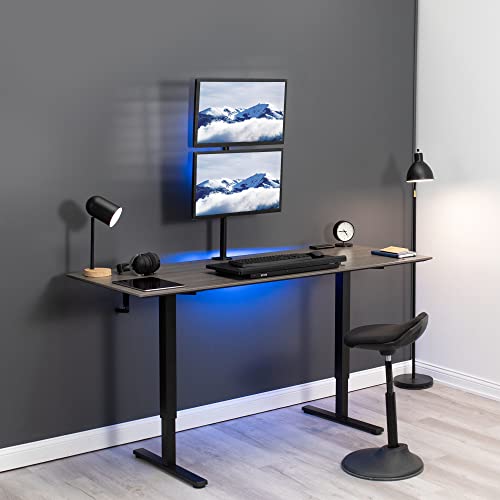 Dual Monitor Desk Mount Stand with Height Adjustment for 2 LCD Ultrawide Screens up to 34 Inches L393
