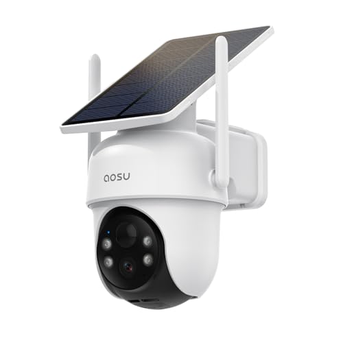 Wireless Outdoor Security Cameras, 4-Cam Kit, Solar-Powered, 360° Pan & Tilt, 2K Color Night Vision R962279
