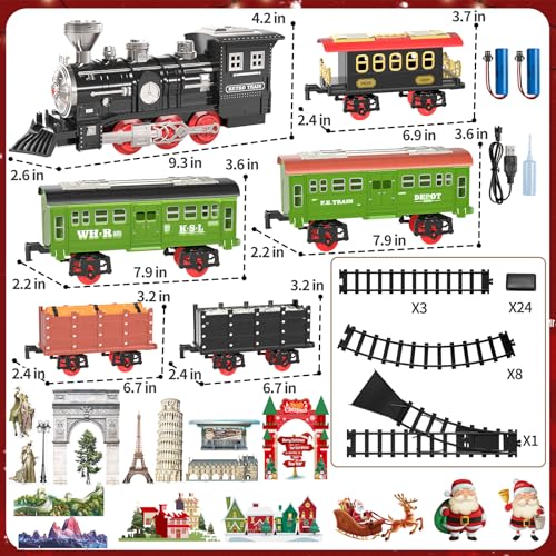 Electric Train Set for Kids with Lights and Sounds H492