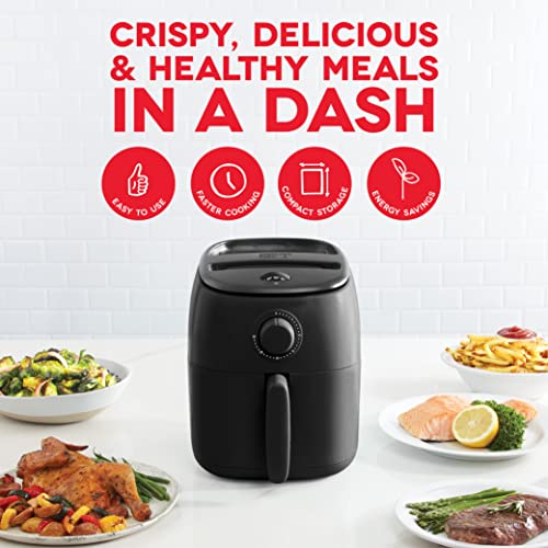 Electric Air Fryer Oven, 2.6 Qt., Grey, Compact, Auto Shut Off, 1000-Watt L764