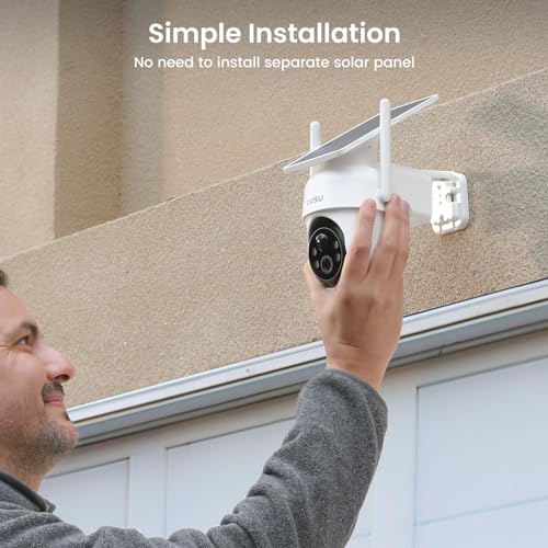 Wireless Outdoor Security Cameras, 4-Cam Kit, Solar-Powered, 360° Pan & Tilt, 2K Color Night Vision R962279
