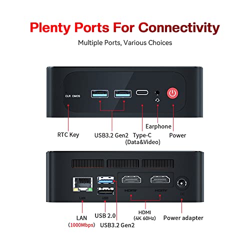 Mini PC with AMD Ryzen 7 5800H, 16GB RAM, 1TB SSD D938059