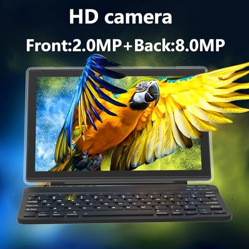 Tablet 10.1 inch Android 14 with Keyboard Case, Mouse, Stylus, 8GB+64GB, HD Touch Screen, Dual Camera, Wi-Fi, Blue W566112