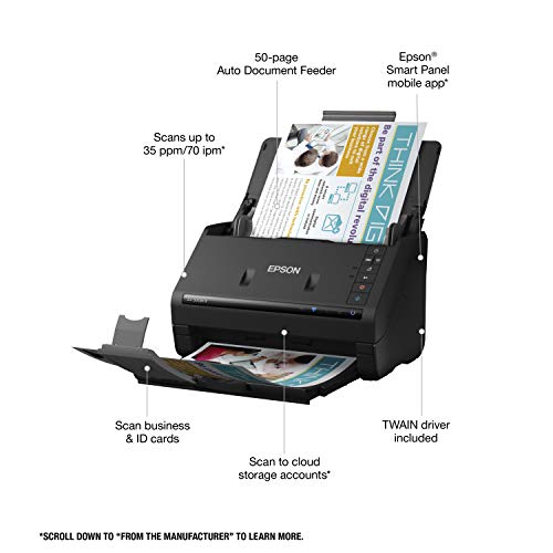 Wireless Color Duplex Desktop Document Scanner with Auto Document Feeder W8758