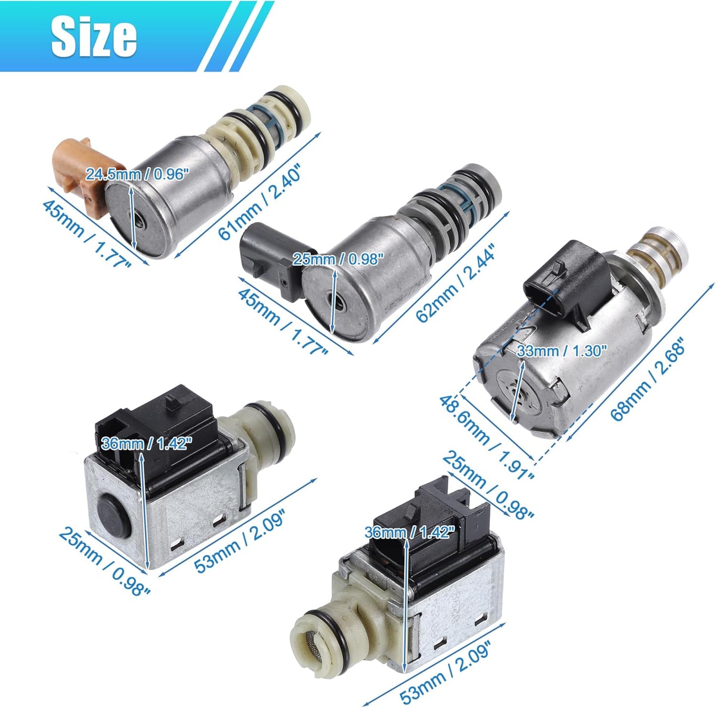 Transmission Shift Solenoid EPC TCC Kit for GM 4L60E, Pack of 5 K8328