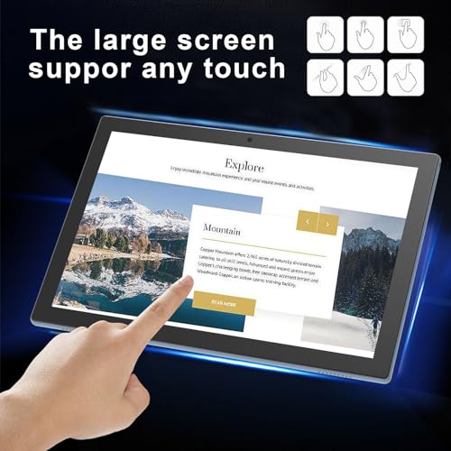 Tablet 10.1 inch Android 14 with Keyboard Case, Mouse, Stylus, 8GB+64GB, HD Touch Screen, Dual Camera, Wi-Fi, Blue W566112