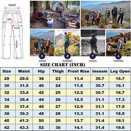 Men's Hiking Convertible Quick Dry Zip Off Pants X62746