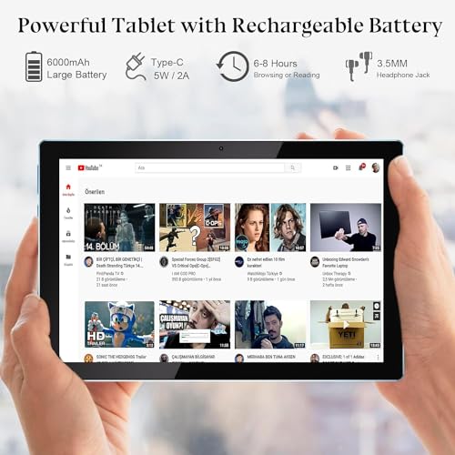 10 Inch Android Tablet with Keyboard Case Mouse Stylus S54567