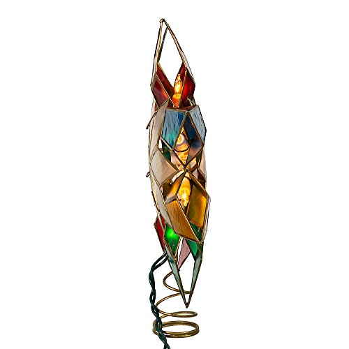 10-Light Multi-Color Capiz Star Tree Topper Y371