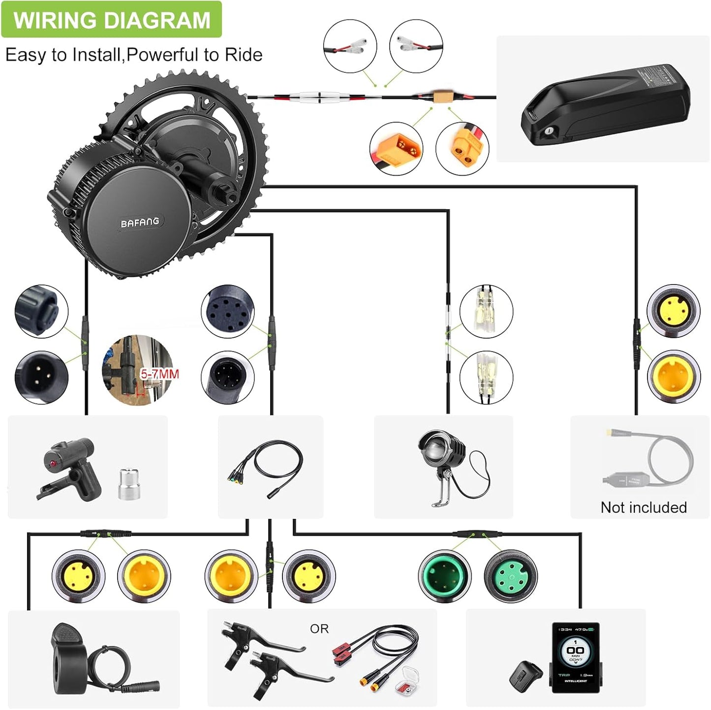 48V 750W E-Bike Conversion Motor Kit with Display K1075