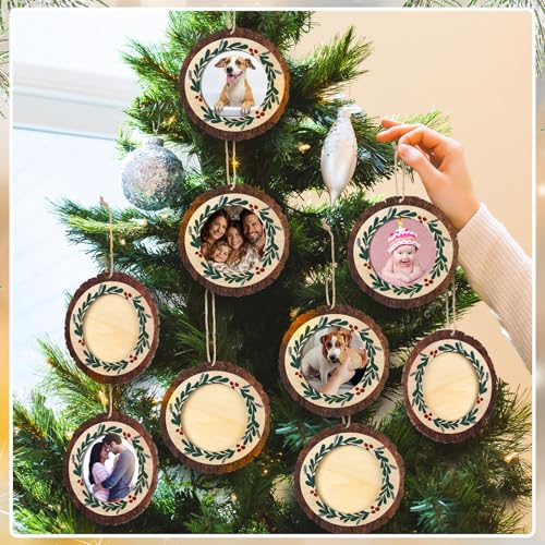24 Pcs Christmas Photo Ornament Frames for Baby First Christmas Tree Keepsake F1934