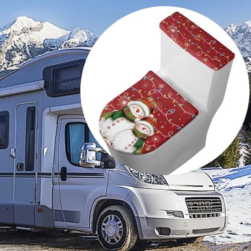 Christmas Toilet Lid and Tank Cover Set for Bathroom Decor Q334993