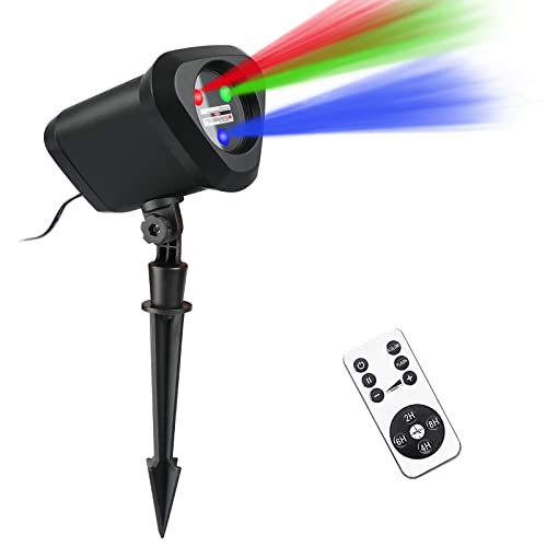 Christmas Laser Lights Red and Green Star Show for Indoor Outdoor Decor O2184