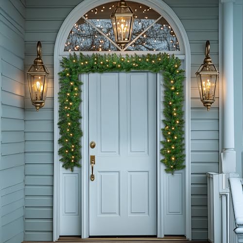 Pre-lit Christmas Garland with Lights for Indoor Outdoor Decor C1969