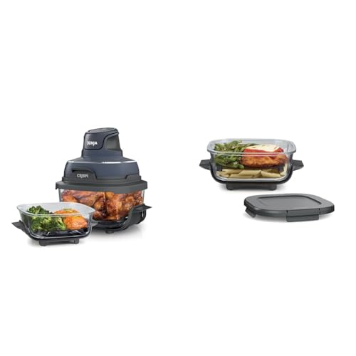 Air Fryer with Glass Containers, 4 QT & 6 Cup, Dishwasher Safe Y888