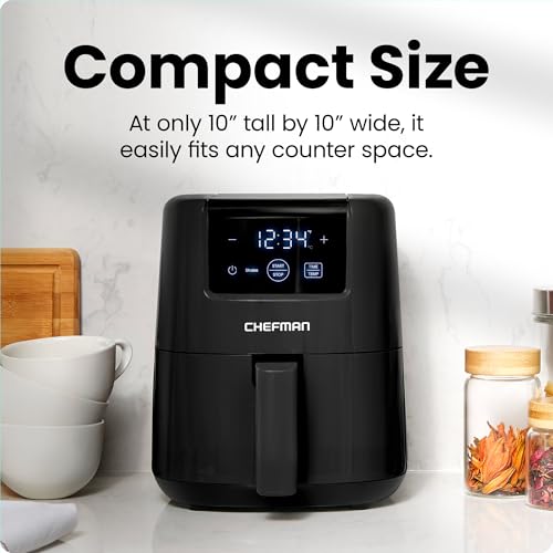 2 Qt Mini Air Fryer with Digital Timer and Nonstick Basket D4952