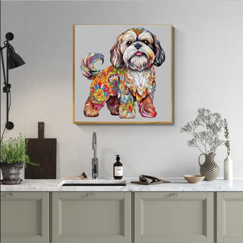 Wooden Puzzle for Adults, Shih Tzu Design, 190 Pieces D1036