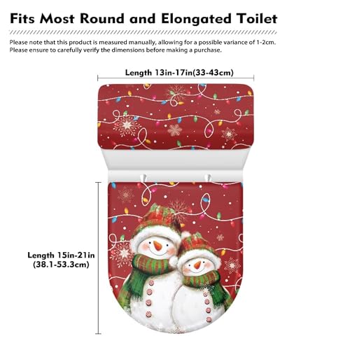 Christmas Toilet Lid and Tank Cover Set for Bathroom Decor Q334993