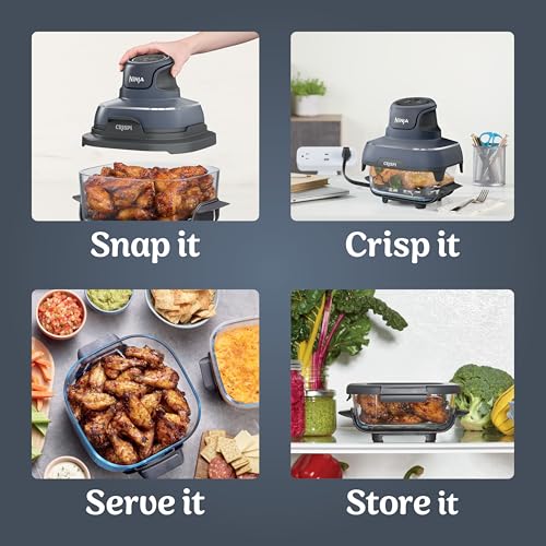 Air Fryer with Glass Containers, 4 QT & 6 Cup, Dishwasher Safe Y888