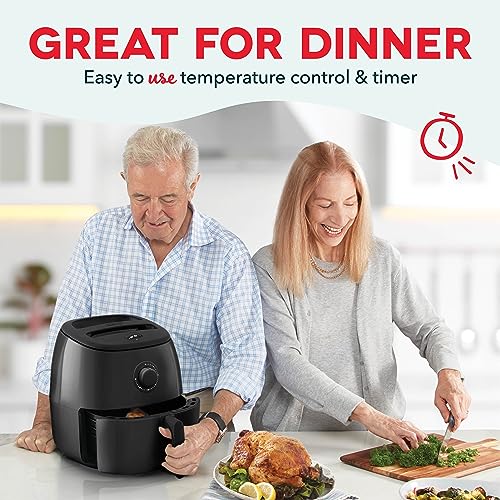 Electric Air Fryer Oven, 2.6 Qt., Grey, Compact, Auto Shut Off, 1000-Watt L764
